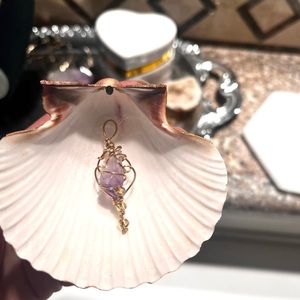Amethyst crystal pendant